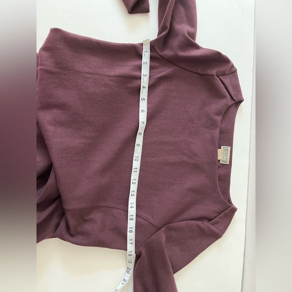 Duluth Trading Women’s Midi Dress Burgundy Long Sleeve Boat Neck Size S - Picture 13 of 16